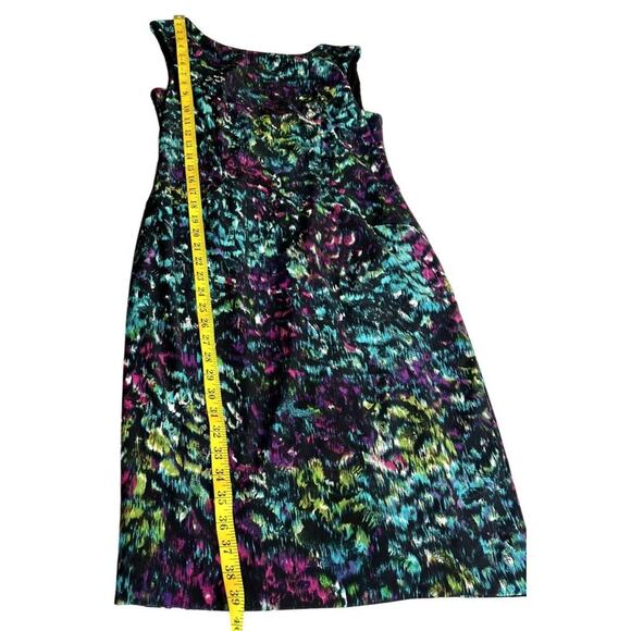 Jones Wear Dress Multicolor Print Boat Neckline Sleeveless Sheath Dress Size 10 - Picture 4 of 7